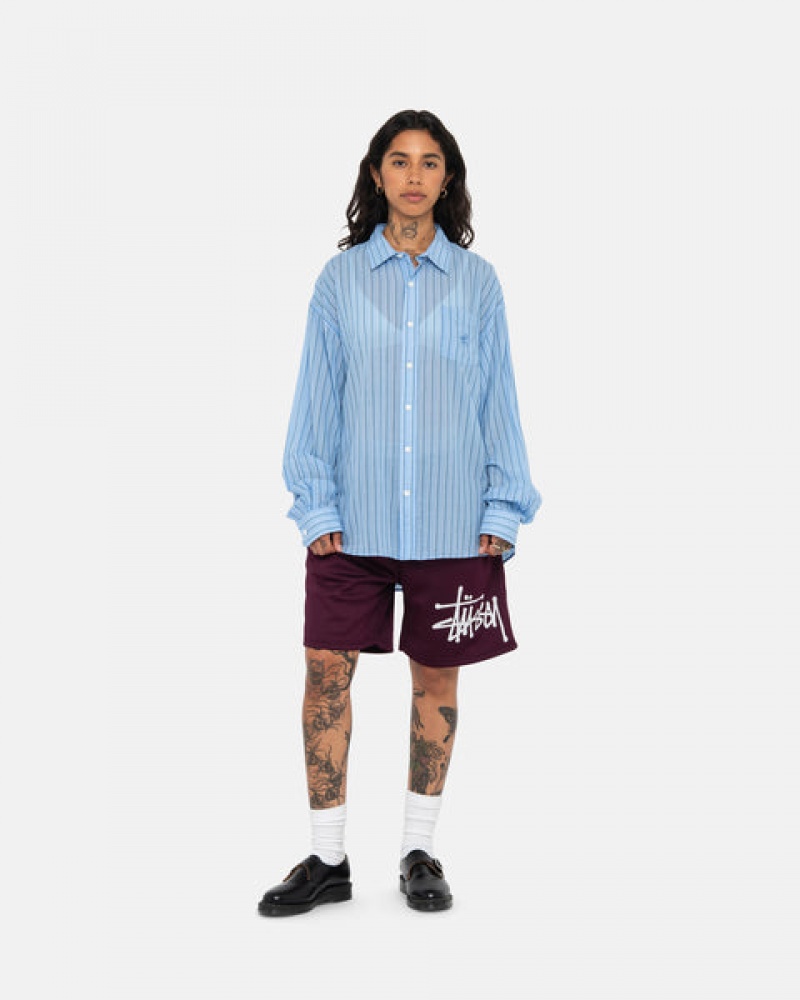 Camasa Barbati Stussy Light Weight Clasici Shirt Albastri | XYI-7123