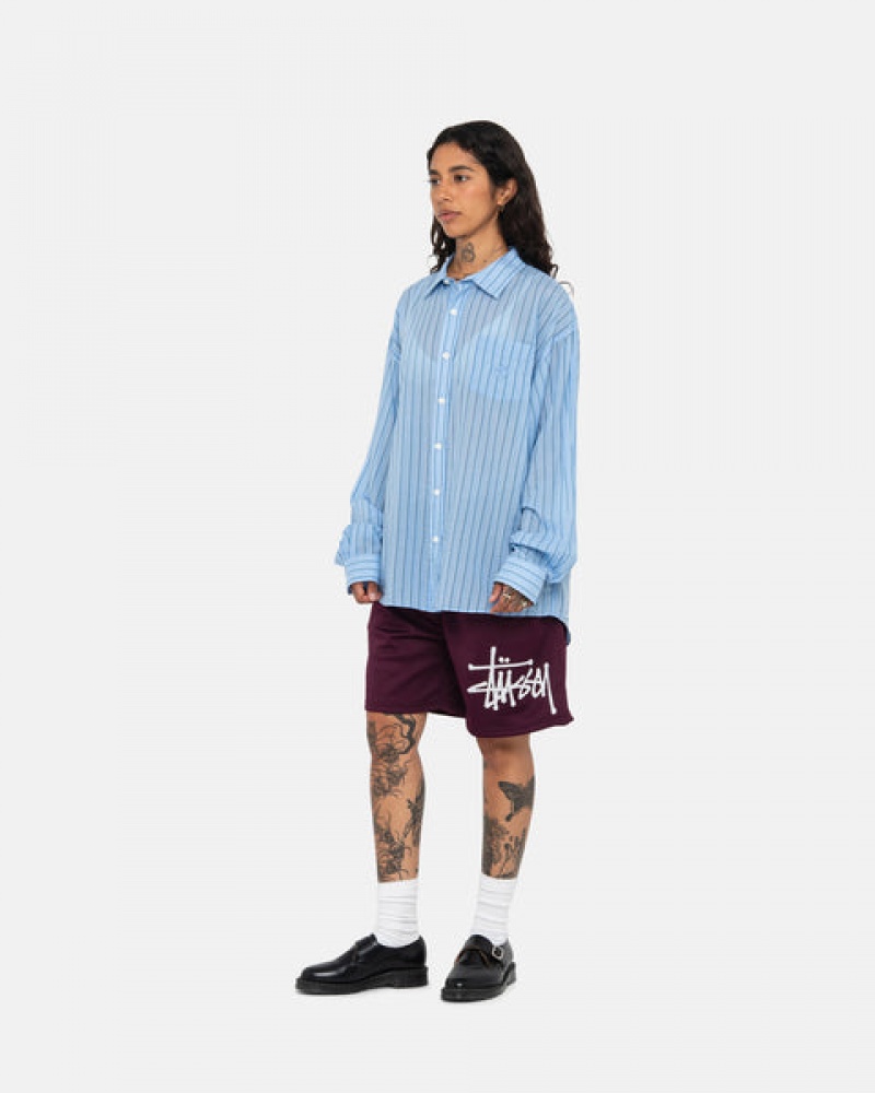 Camasa Barbati Stussy Light Weight Clasici Shirt Albastri | XYI-7123