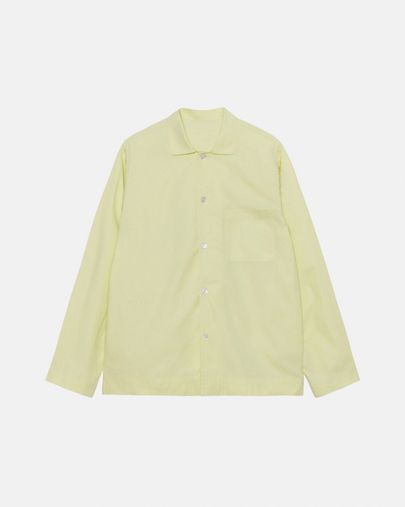 Camasa Barbati Stussy Tekla Poplin Pyjama Shirt Verzi Deschis | ROZ-8396