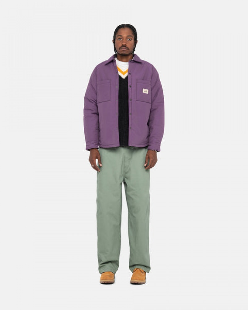 Cămașă Jachete Barbati Stussy Căptușită Tech Over Shirt Violet | IYQ-5048