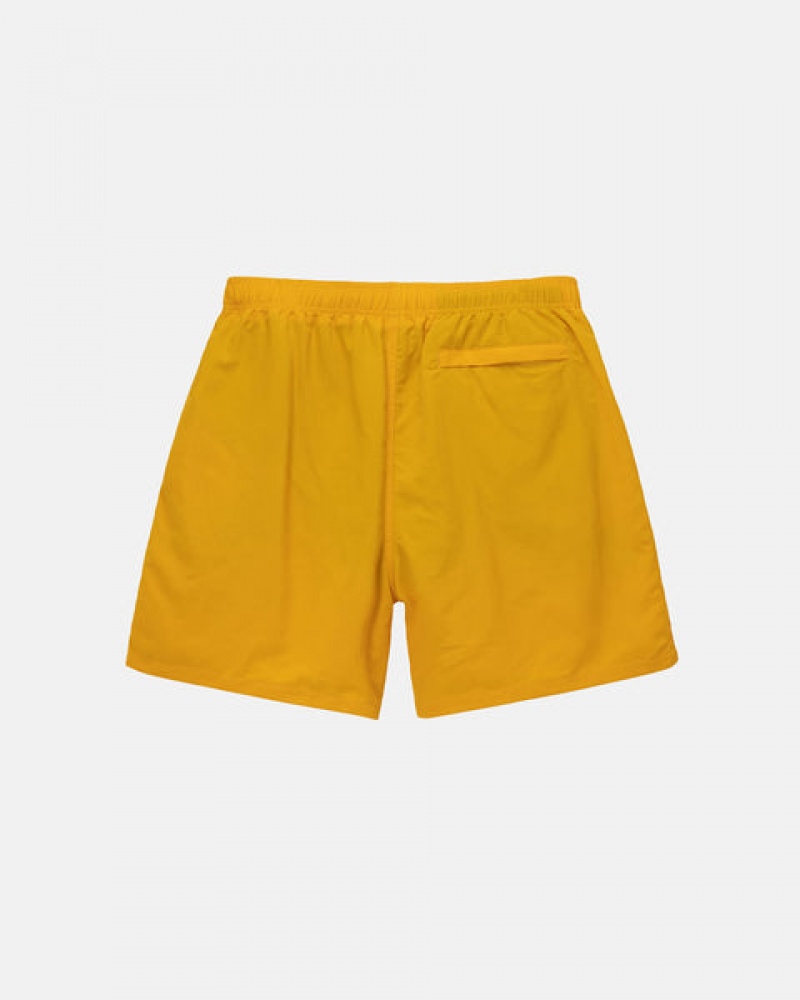 Costume De Baie Barbati Stussy Big Basic Apa Scurte Galbeni | RMO-4178