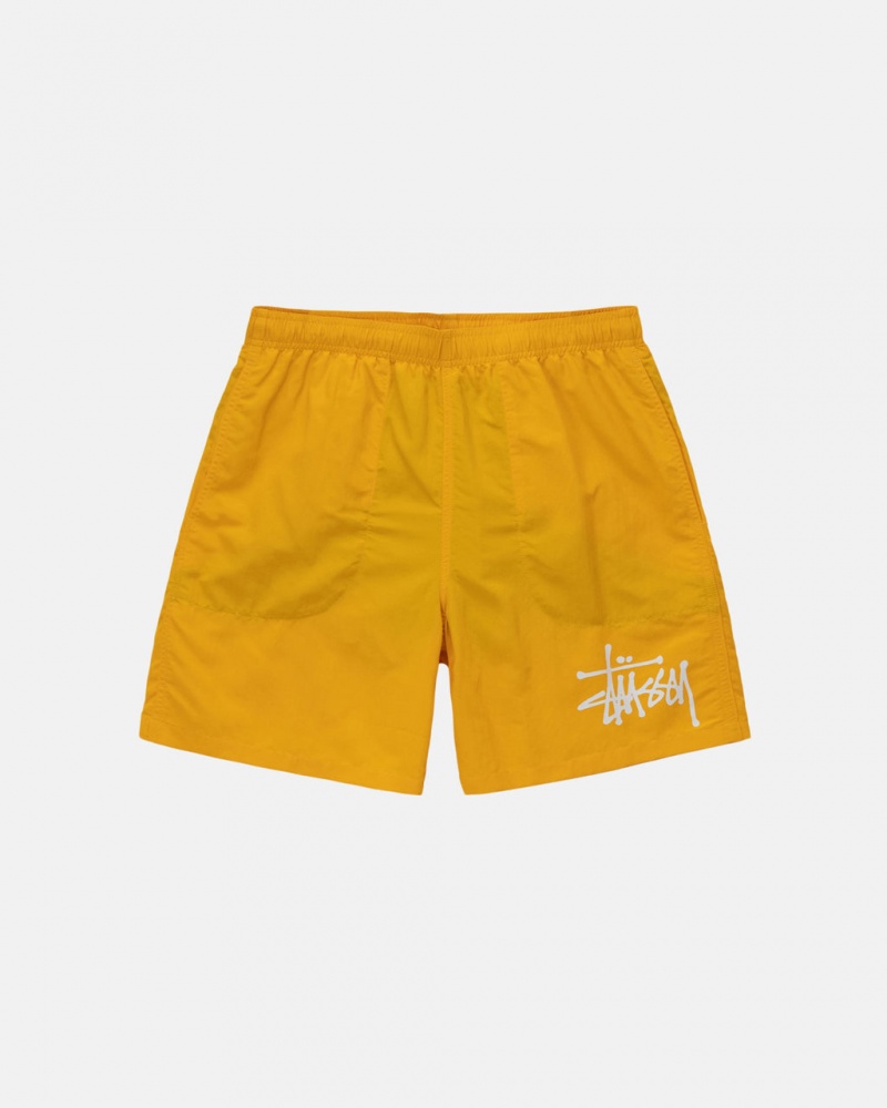 Costume De Baie Barbati Stussy Big Basic Apa Scurte Galbeni | RMO-4178