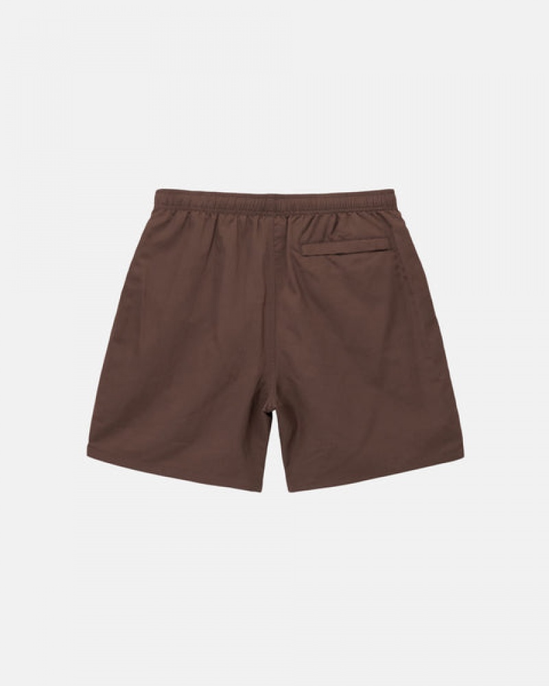 Costume De Baie Barbati Stussy Big Basic Apa Scurte Cafe | TVO-5140