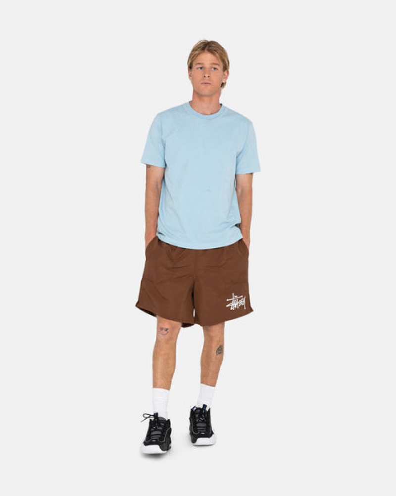 Costume De Baie Barbati Stussy Big Basic Apa Scurte Cafe | TVO-5140