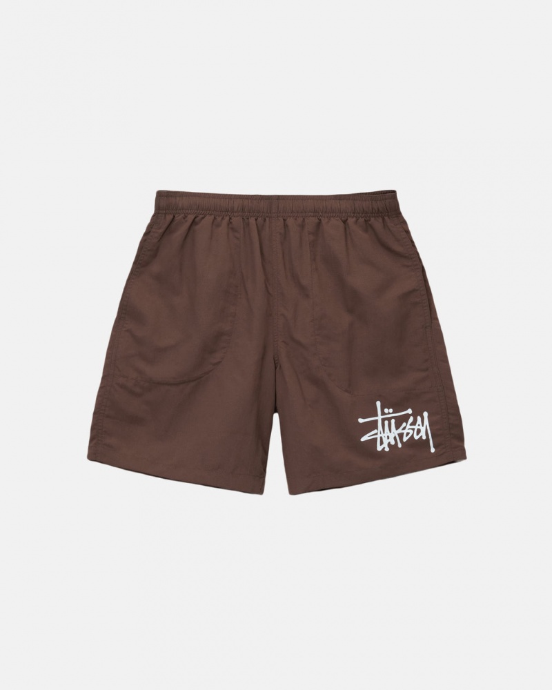 Costume De Baie Barbati Stussy Big Basic Apa Scurte Cafe | TVO-5140