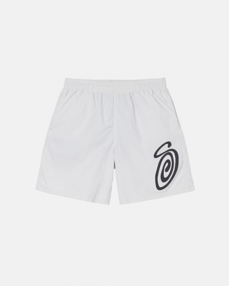 Costume De Baie Barbati Stussy Curly S Apa Scurte Bej | ELU-3057