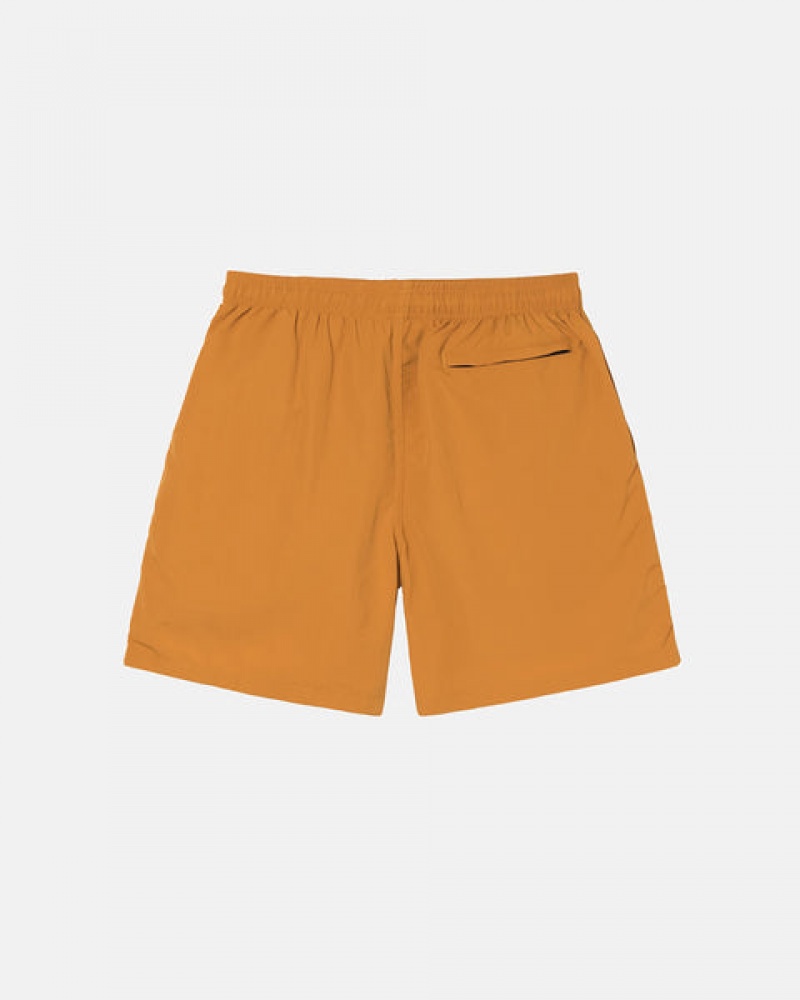 Costume De Baie Barbati Stussy Curly S Apa Scurte Portocalii | AVB-1063