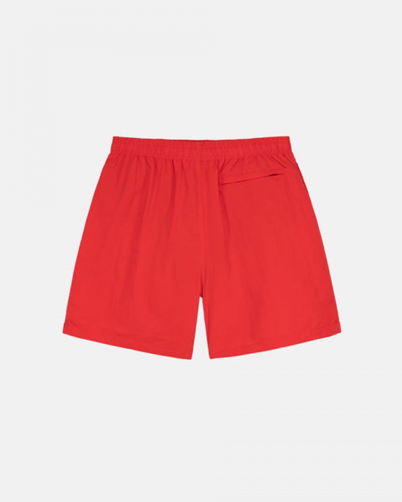 Costume De Baie Barbati Stussy Stock Apa Scurte Rosii | LDM-7663