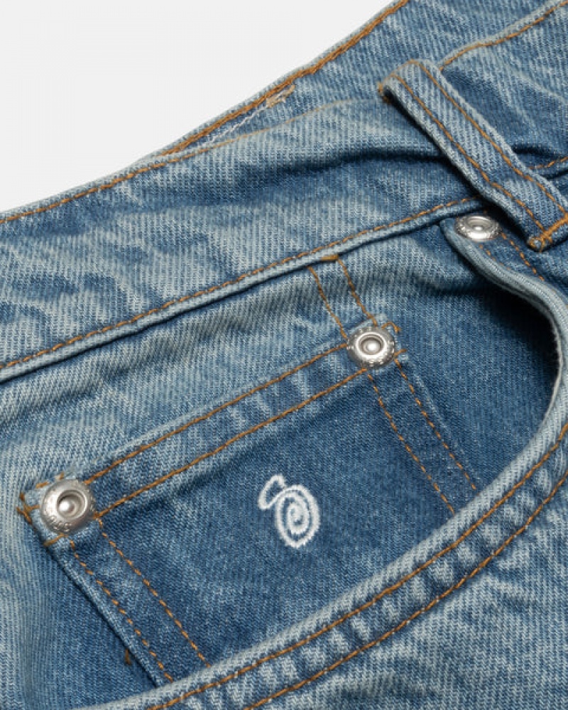 Denim Barbati Stussy Big Ol' Jean Denim Albastri | EFC-4854