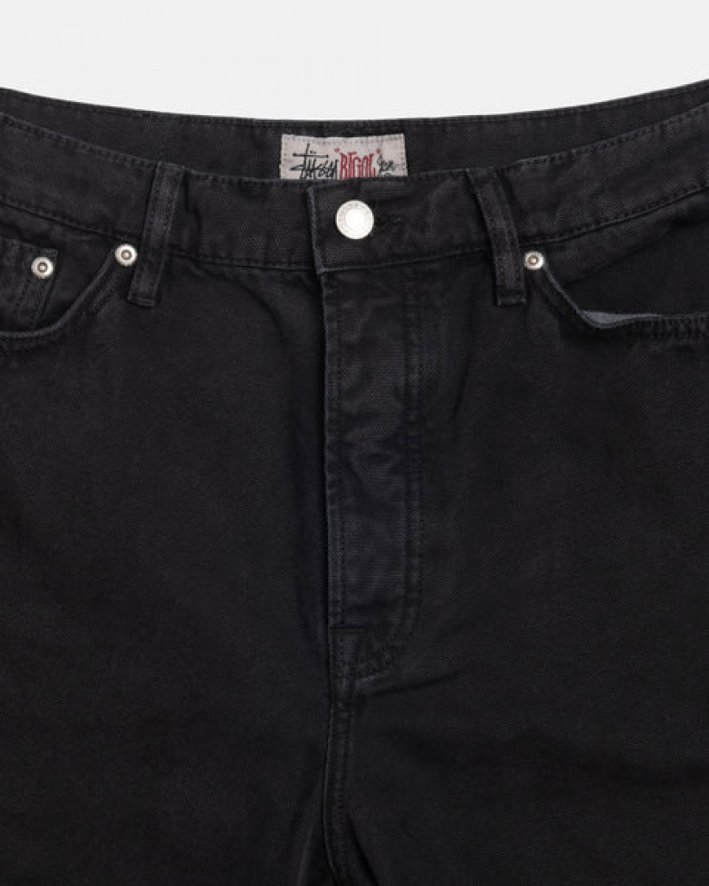 Denim Barbati Stussy Big Ol' Jean Washed Panza Negrii | QXB-5446