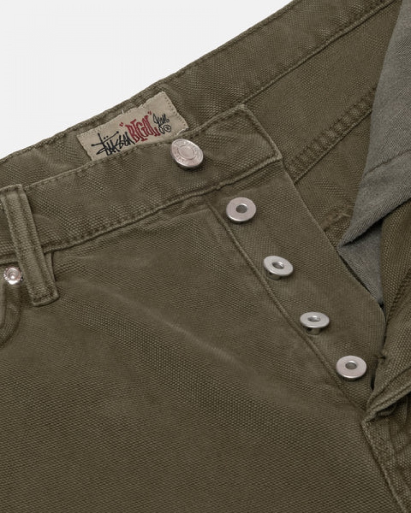 Denim Barbati Stussy Big Ol' Jean Washed Panza Masline Verzi | ZGW-2672