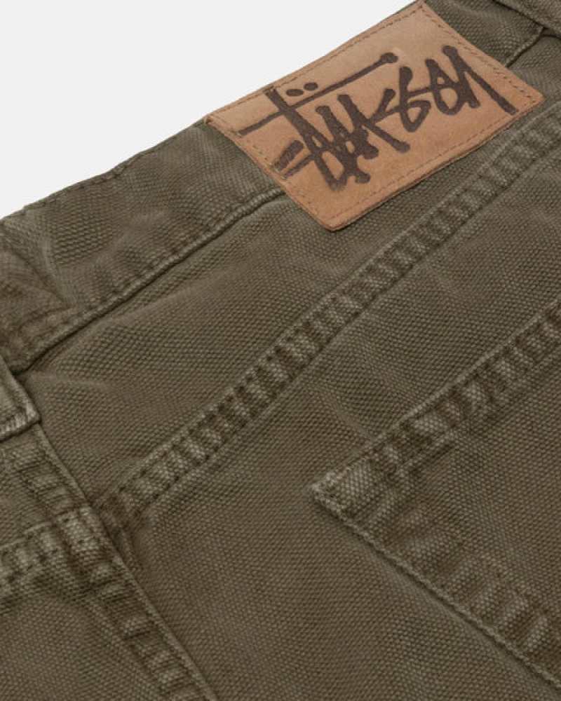 Denim Barbati Stussy Big Ol' Jean Washed Panza Masline Verzi | ZGW-2672