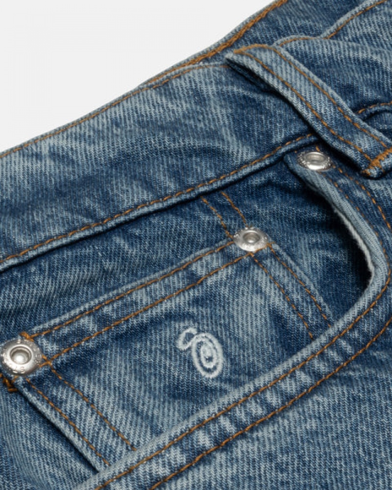 Denim Barbati Stussy Clasici Jean Denim Albastri | XZR-0618