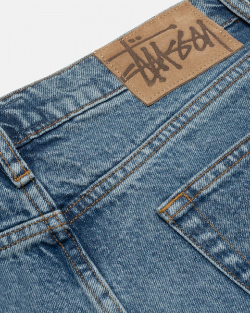 Denim Barbati Stussy Clasici Jean Denim Albastri | XZR-0618