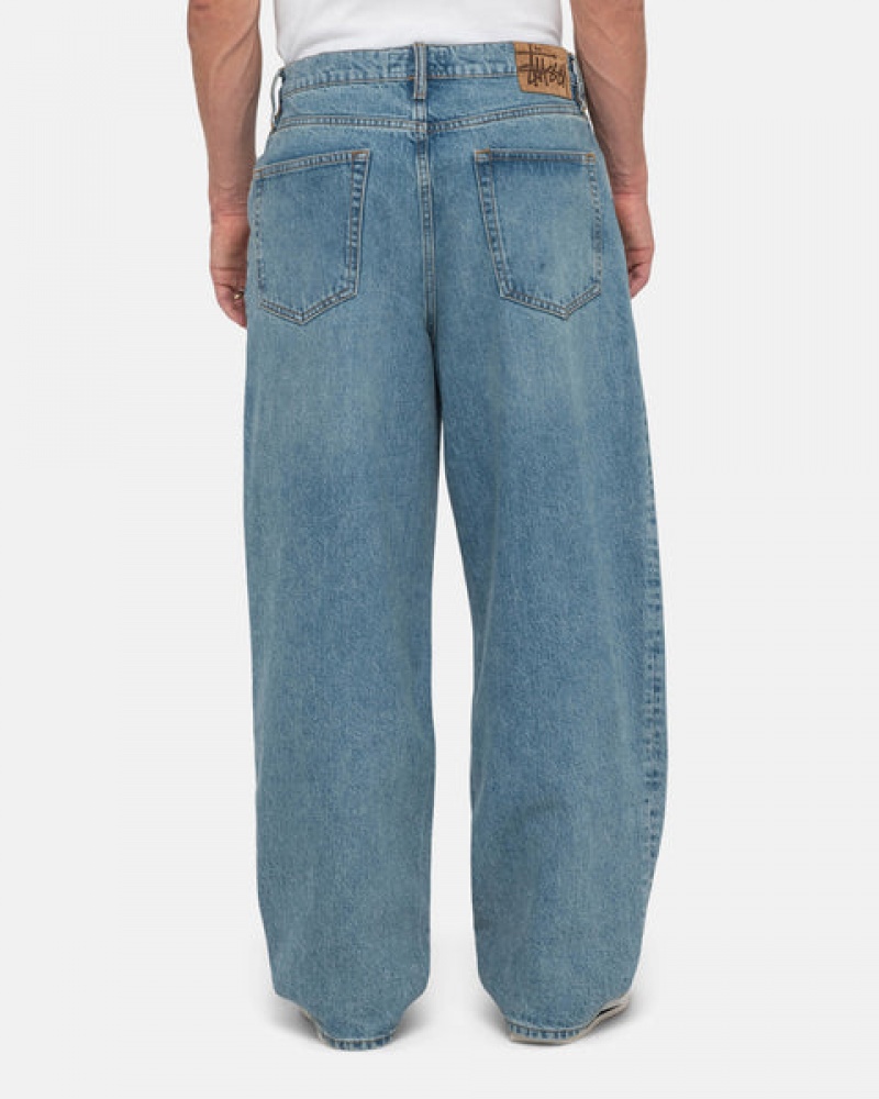 Denim Dama Stussy Big Ol' Jean Denim Albastri | EYV-7658