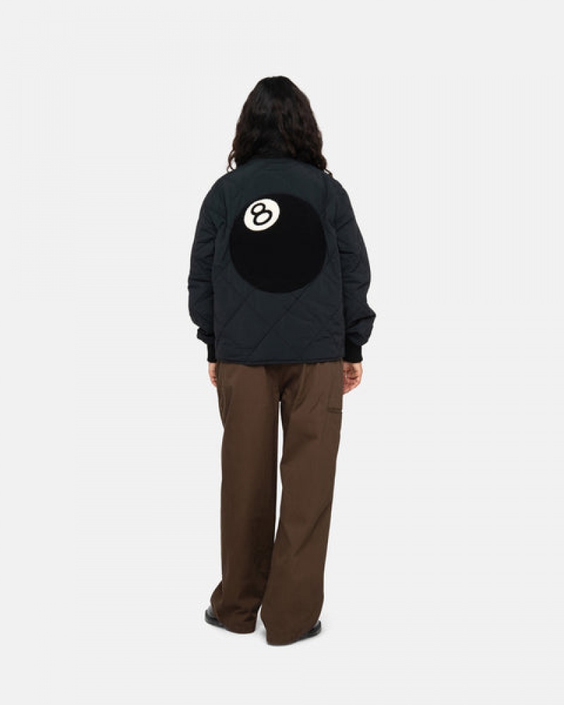 Geci Barbati Stussy 8 Ball Matlasat Liner Jacket Negrii | LFU-9132