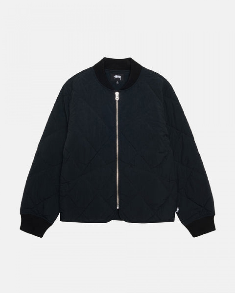 Geci Barbati Stussy 8 Ball Matlasat Liner Jacket Negrii | LFU-9132