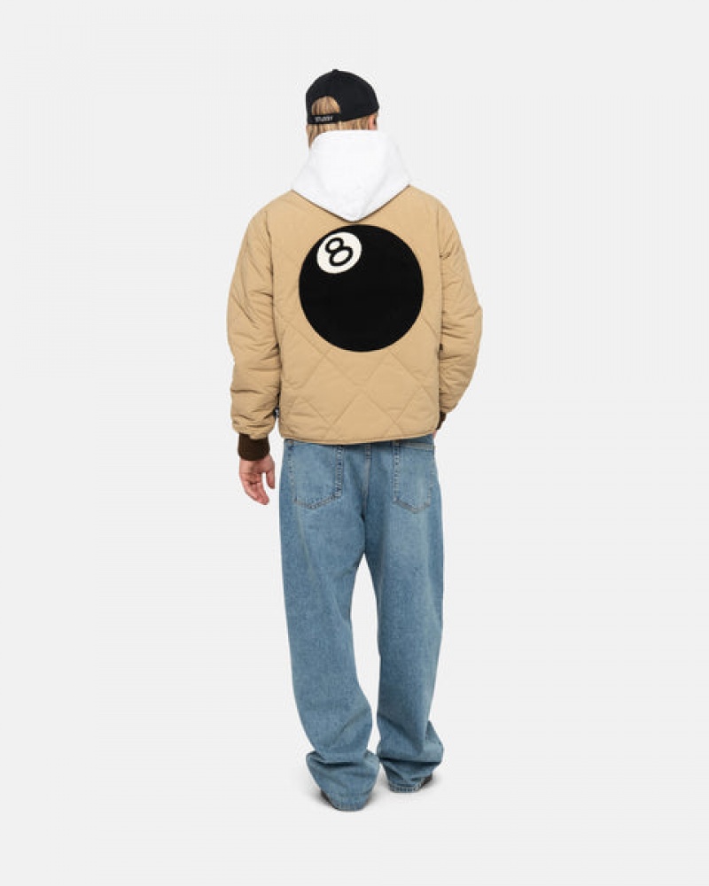 Geci Barbati Stussy 8 Ball Matlasat Liner Jacket Maro | COH-2734