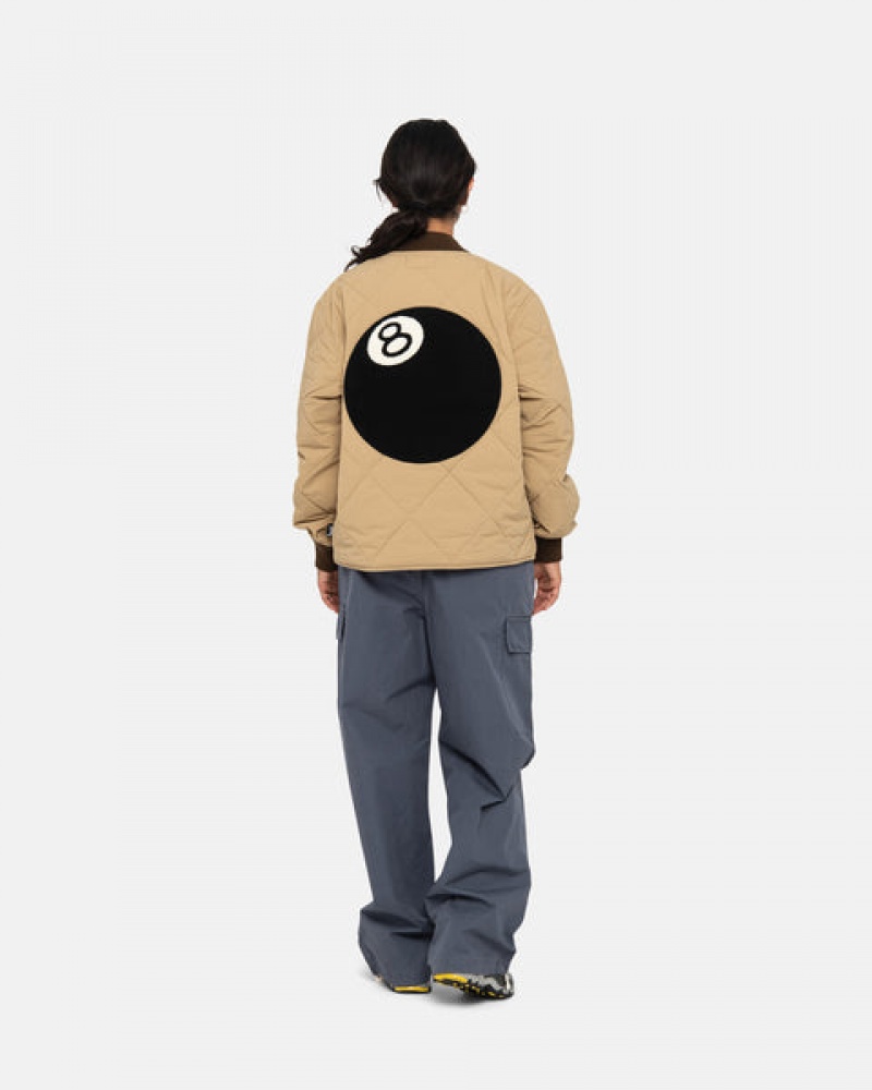 Geci Barbati Stussy 8 Ball Matlasat Liner Jacket Maro | COH-2734