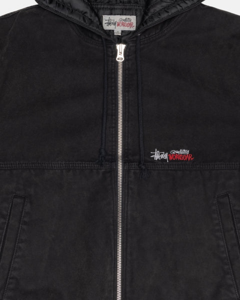 Geci Barbati Stussy Lucru Jacket Insulated Panza Negrii | OCW-5134