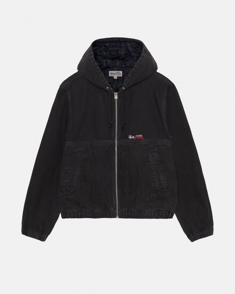 Geci Barbati Stussy Lucru Jacket Insulated Panza Negrii | OCW-5134