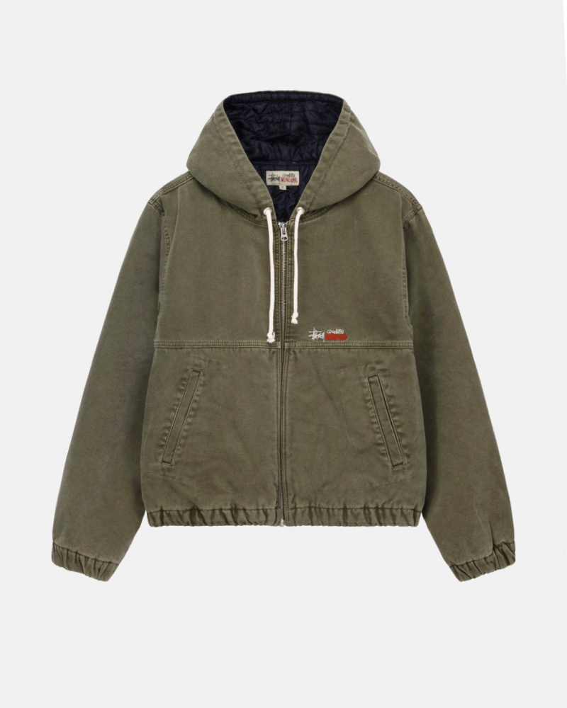 Geci Barbati Stussy Lucru Jacket Insulated Panza Masline Verzi | CHW-5328