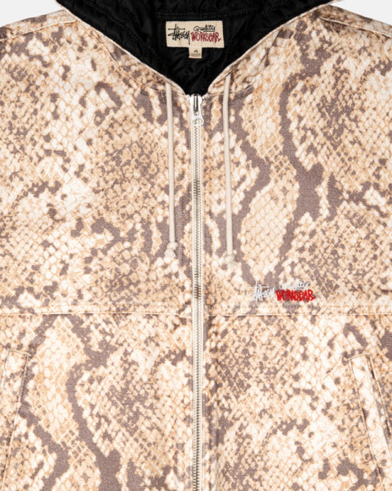 Geci Barbati Stussy Lucru Jacket Insulated Panza Snakeskin | CPJ-4591