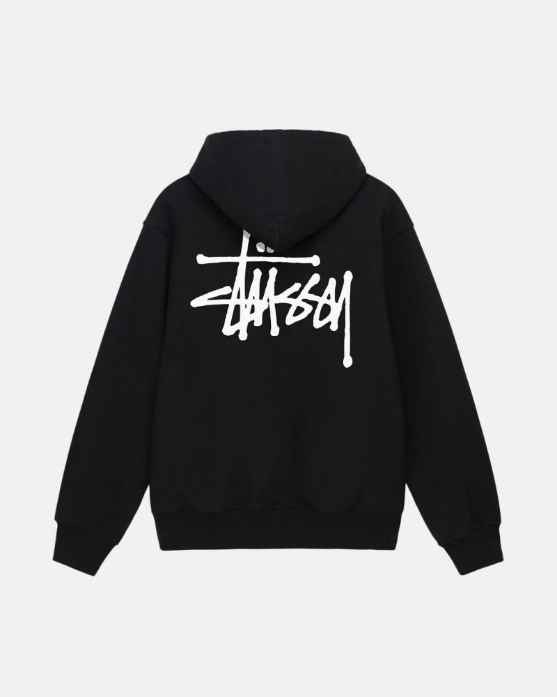 Hanorac cu Gluga Barbati Stussy Basic Stussy Hoodie Negrii | OQE-9073