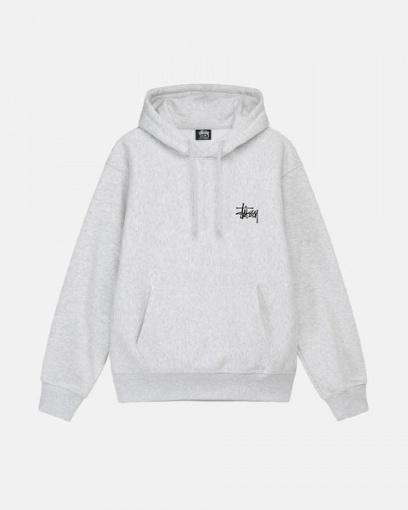 Hanorac cu Gluga Barbati Stussy Basic Stussy Hoodie Gri | AHN-2859