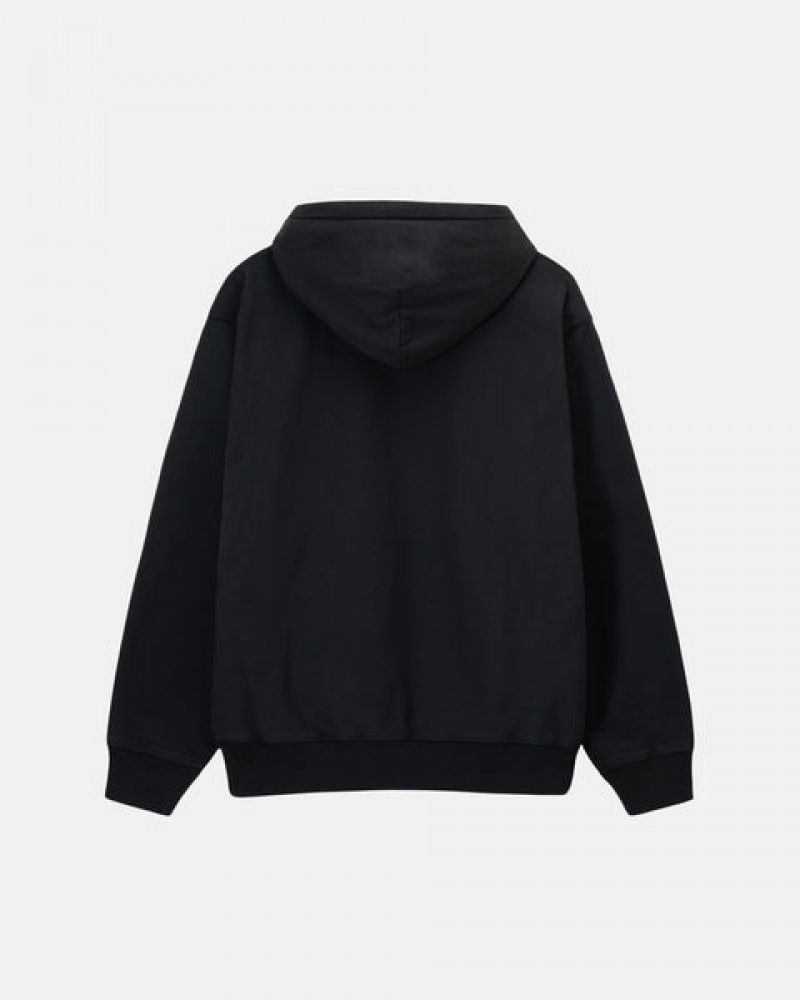 Hanorac cu Gluga Barbati Stussy Overdyed Stock Logo Hoodie Negrii | ACD-4909