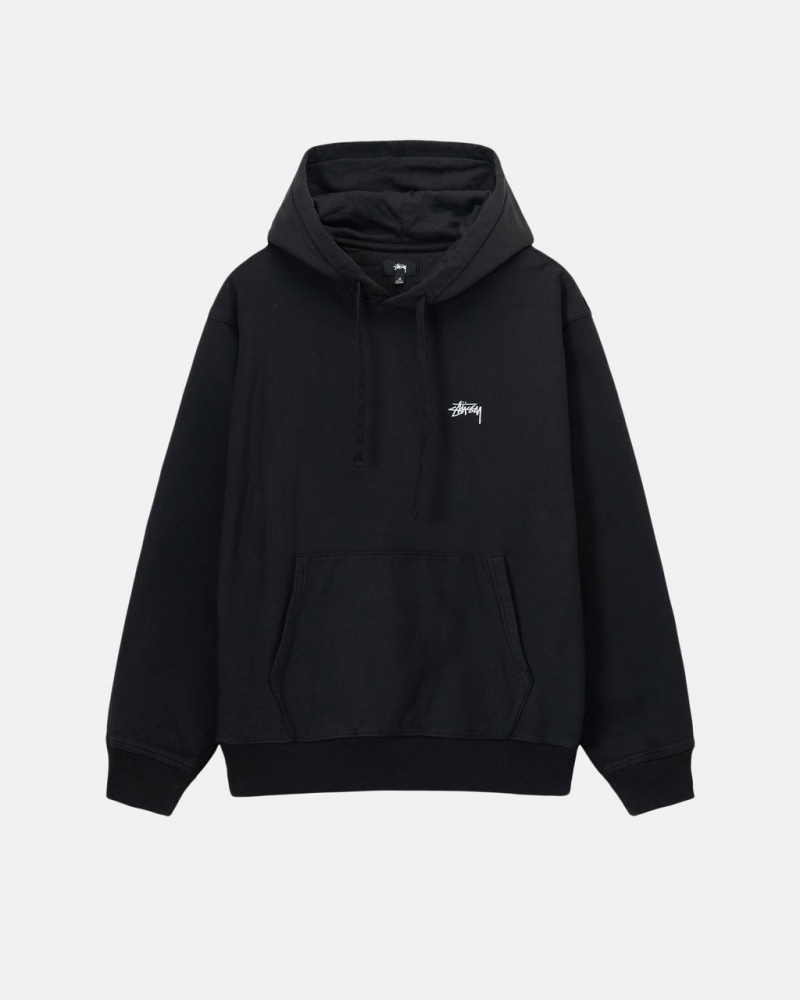 Hanorac cu Gluga Barbati Stussy Overdyed Stock Logo Hoodie Negrii | ACD-4909