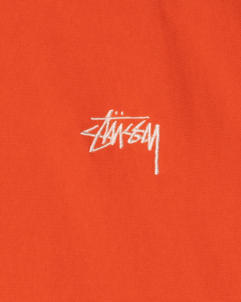 Hanorac cu Gluga Barbati Stussy Overdyed Stock Logo Hoodie Portocalii | GRC-7810