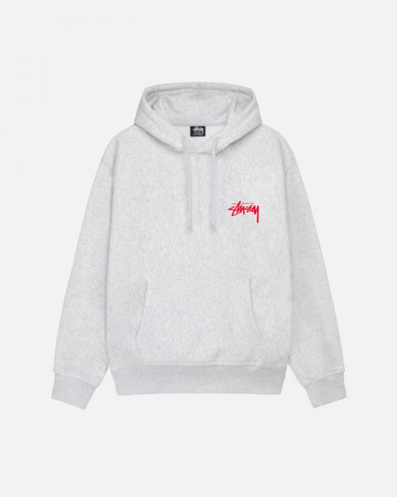 Hanorac cu Gluga Barbati Stussy Skate Tough Hoodie Gri | RXE-5497