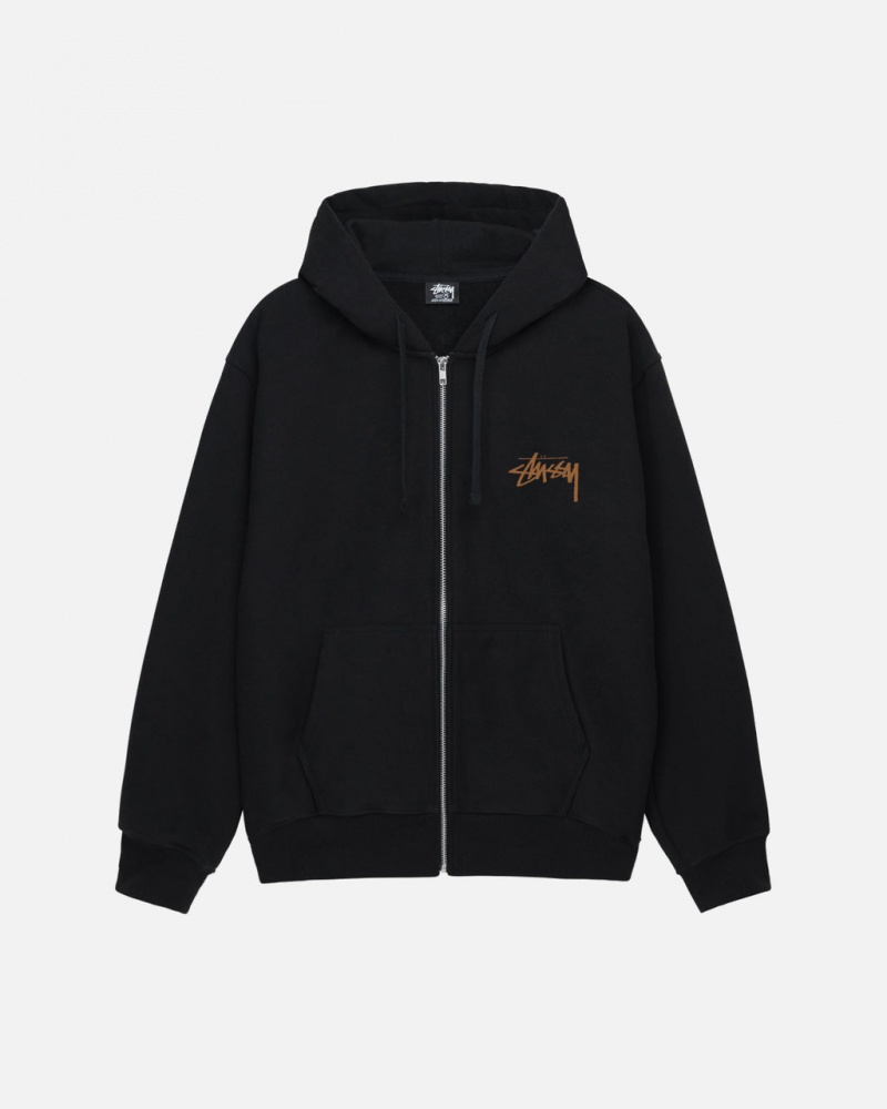 Hanorac cu Gluga Barbati Stussy Skate Tough Zip Hoodie Negrii | DNH-6451