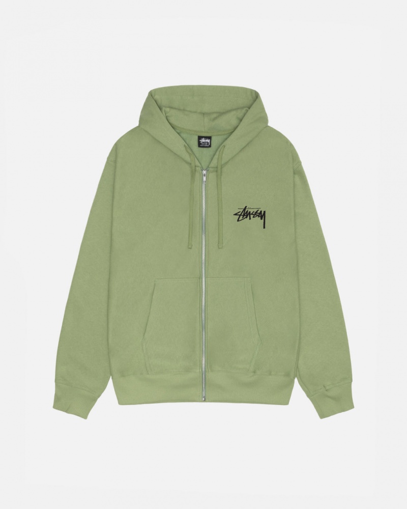 Hanorac cu Gluga Barbati Stussy Skate Tough Zip Hoodie Verzi | AIV-1274