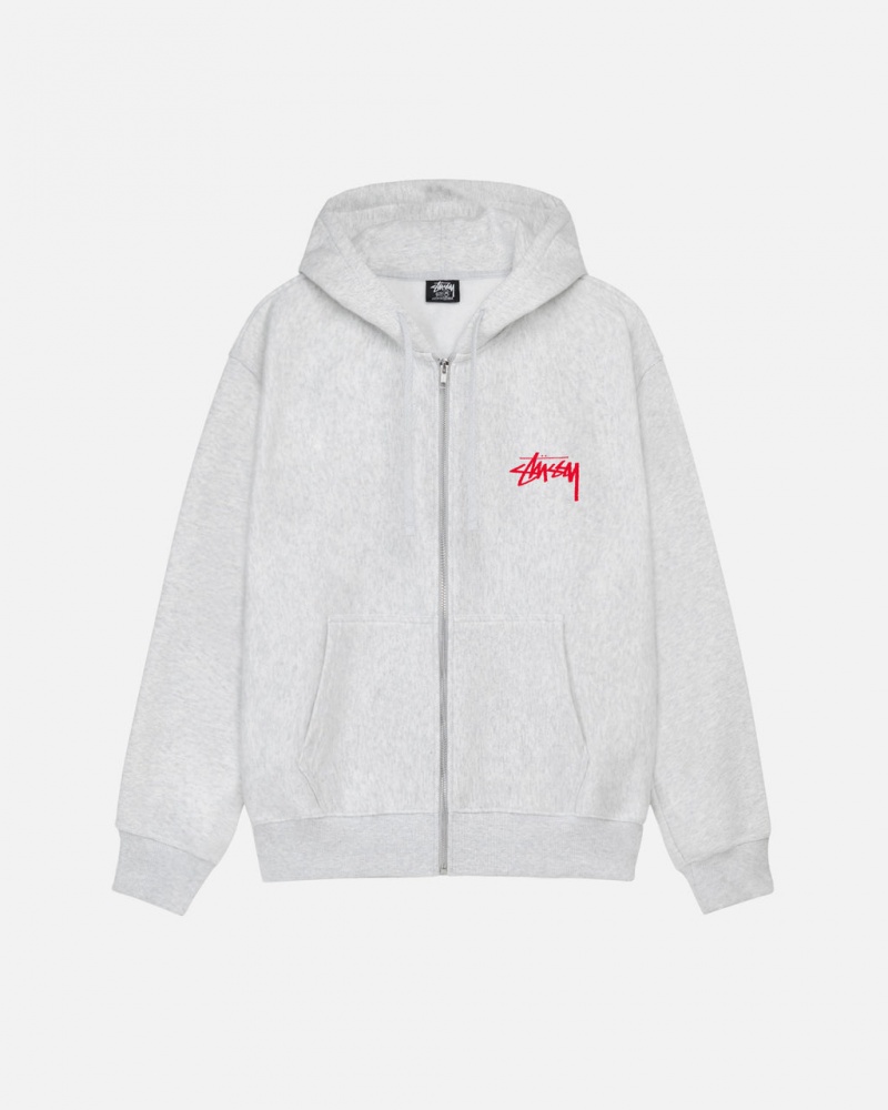 Hanorac cu Gluga Barbati Stussy Skate Tough Zip Hoodie Gri | FLR-0708