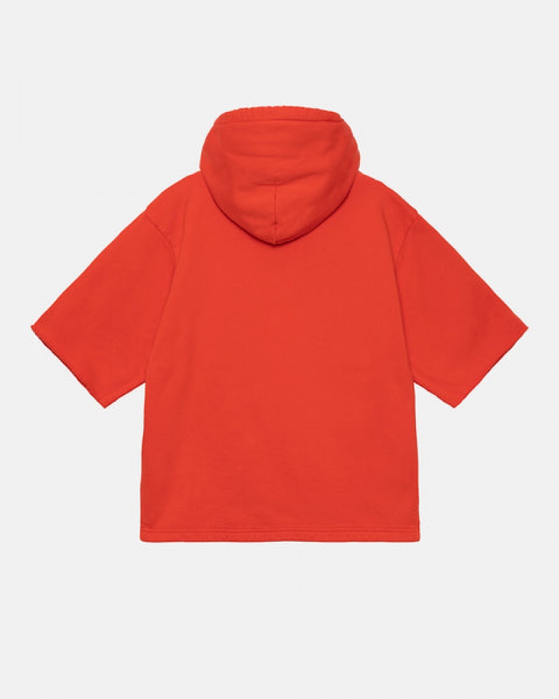 Hanorac cu Gluga Barbati Stussy Ss Boxy Cropped Hoodie Portocalii Inchis | AMP-1223