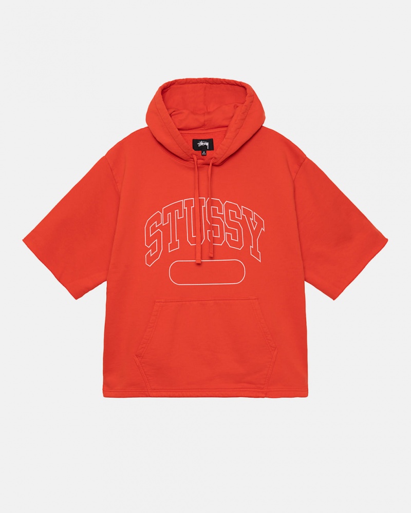 Hanorac cu Gluga Barbati Stussy Ss Boxy Cropped Hoodie Portocalii Inchis | AMP-1223