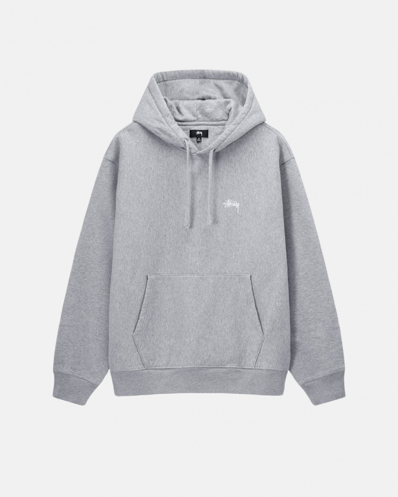 Hanorac cu Gluga Barbati Stussy Stock Logo Hoodie Gri | MJP-5551