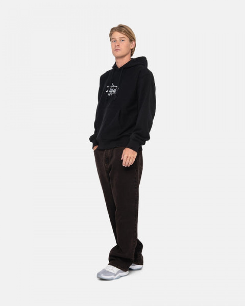 Hanorac cu Gluga Dama Stussy Basic Applique Hoodie Negrii | ERF-1844