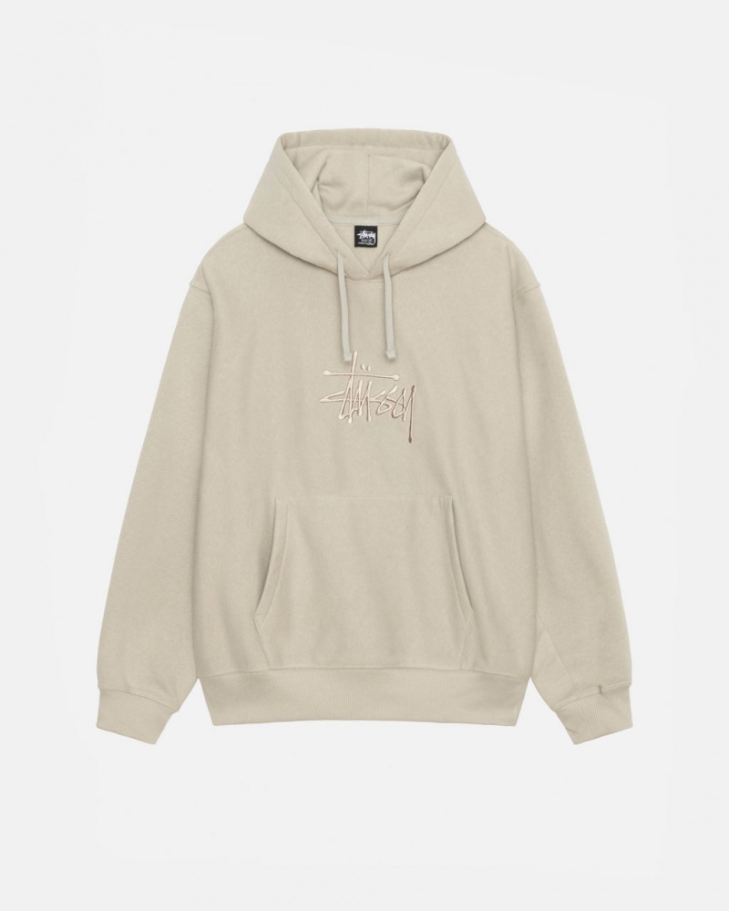 Hanorace Barbati Stussy Basic Applique Hood Kaki | HON-8084