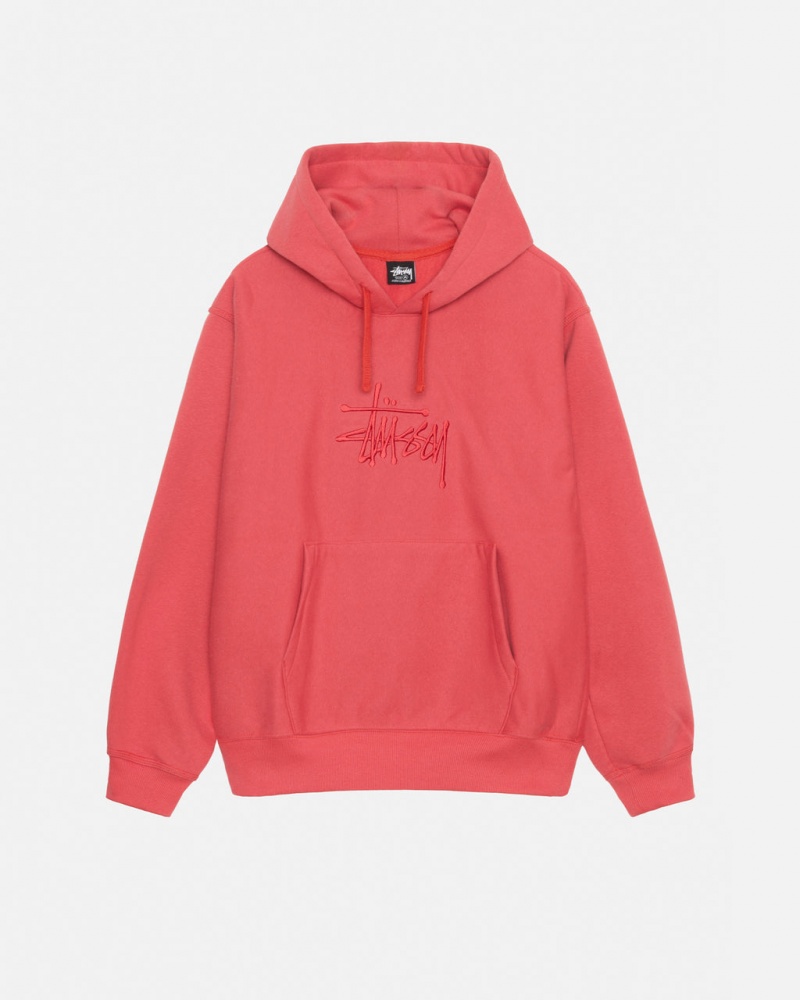 Hanorace Barbati Stussy Basic Applique Hood Rosii | PJA-8769