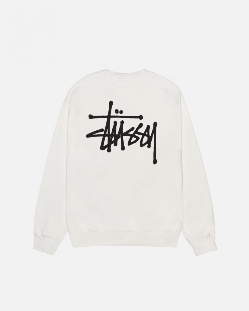 Hanorace Barbati Stussy Basic Stüssy Pigment Dyed Crew Bej | MZV-2188