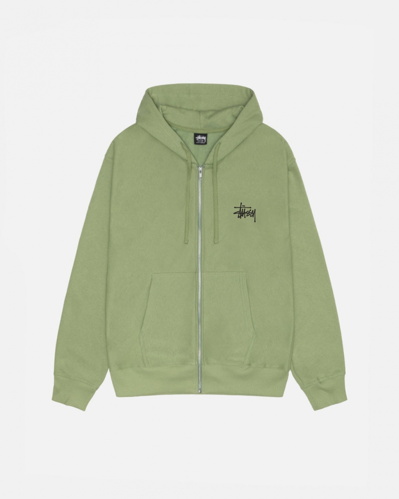 Hanorace Barbati Stussy Basic Stussy Zip Hood Verzi | NWF-2021