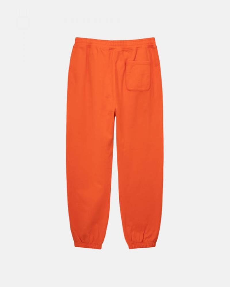 Hanorace Barbati Stussy Overdyed Stock Logo Pant Portocalii | JDG-6280