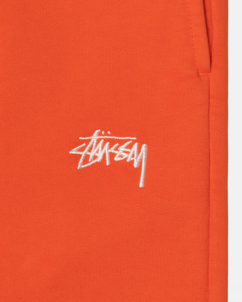 Hanorace Barbati Stussy Overdyed Stock Logo Pant Portocalii | JDG-6280