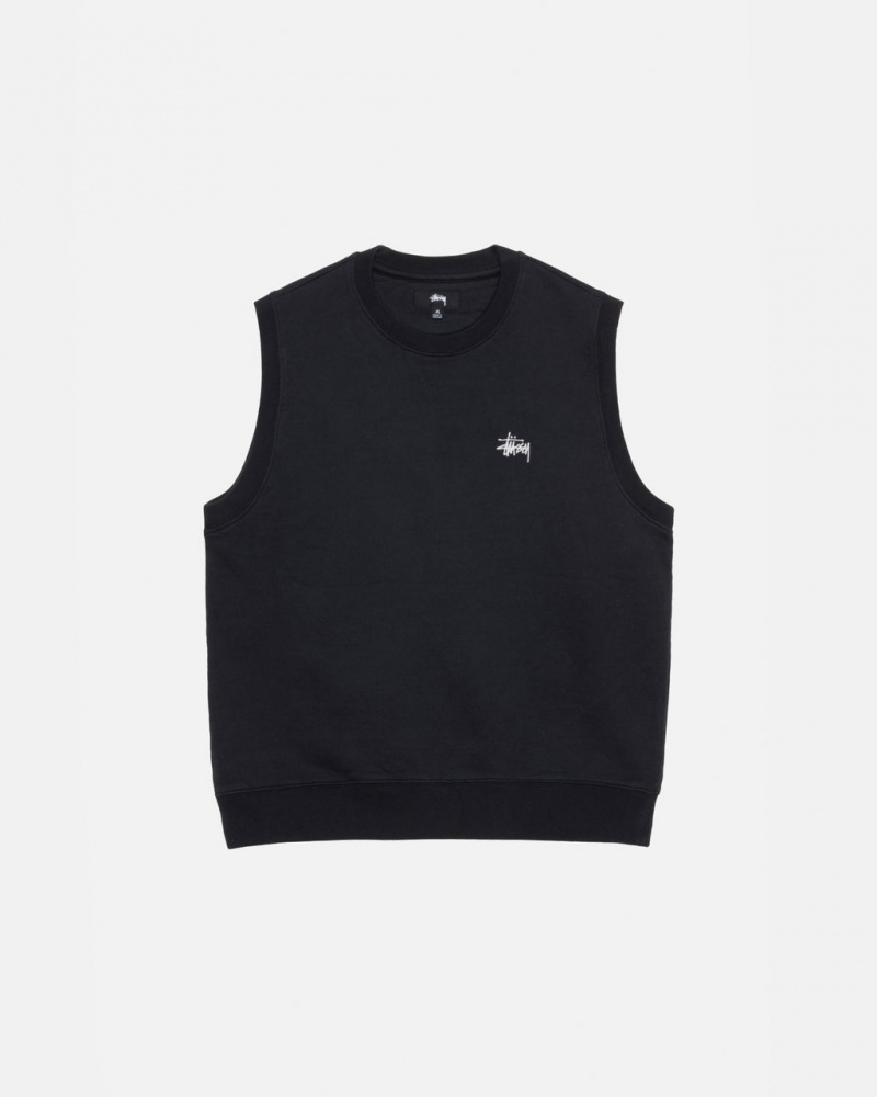 Hanorace Barbati Stussy Stock Fleece Vest Negrii | UNN-7914