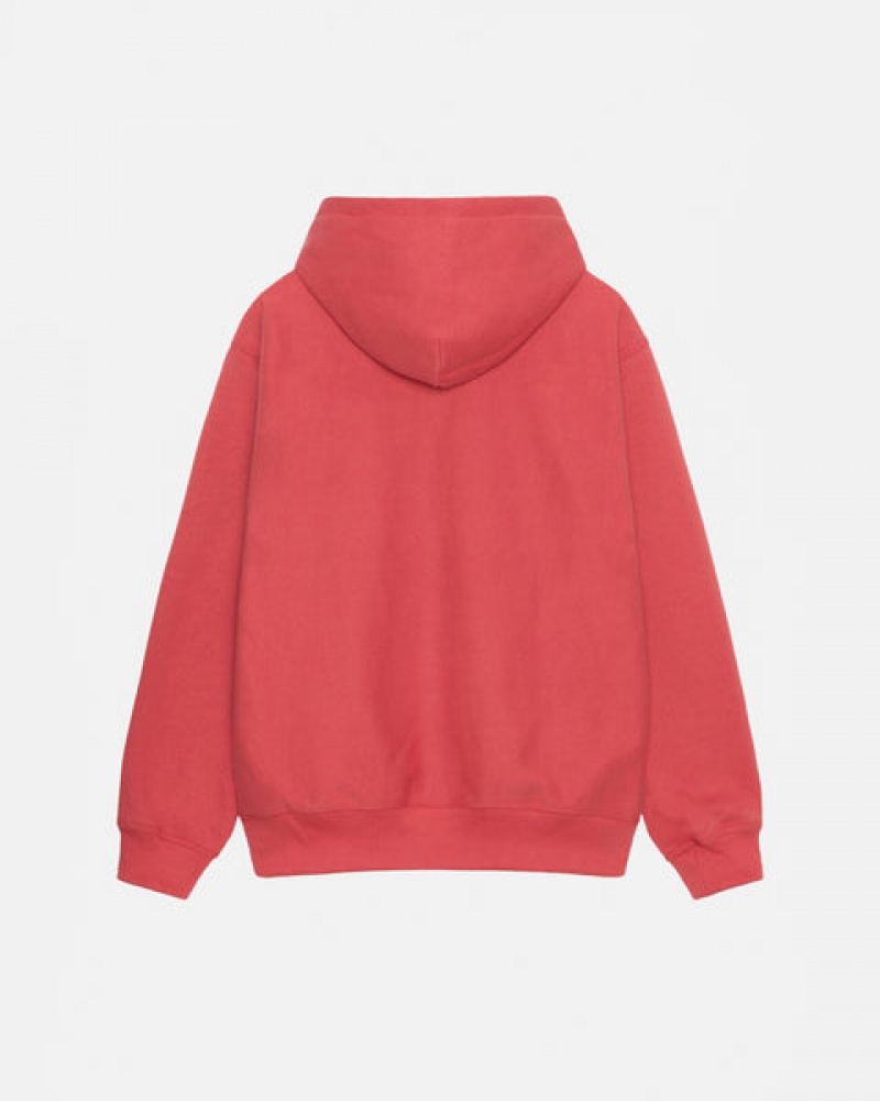 Hanorace Dama Stussy Basic Applique Hood Rosii | CTU-8837