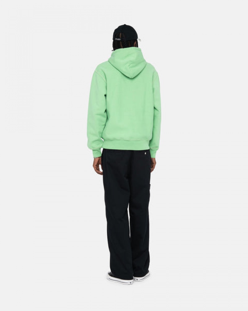 Hanorace Dama Stussy Contrast Stitch Label Hood Verzi | ING-8418