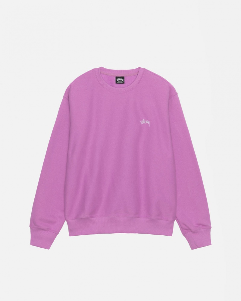 Hanorace Dama Stussy Stock Logo Crew Violet | TUG-0626